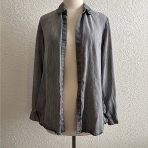 Cloth & Stone Gray Button Down Shirt Relaxed Fit
